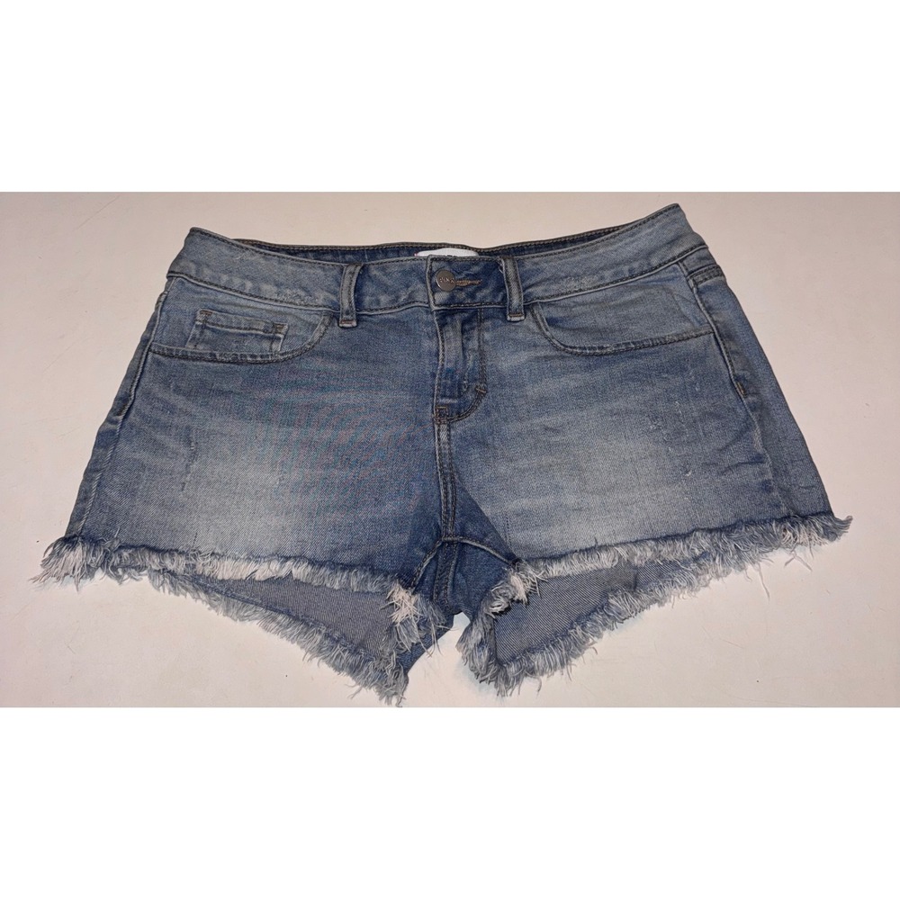 Victoria's Secret PINK Denim Shorts Size 6 Frayed Hem Low Rise Cutoffs Y2K